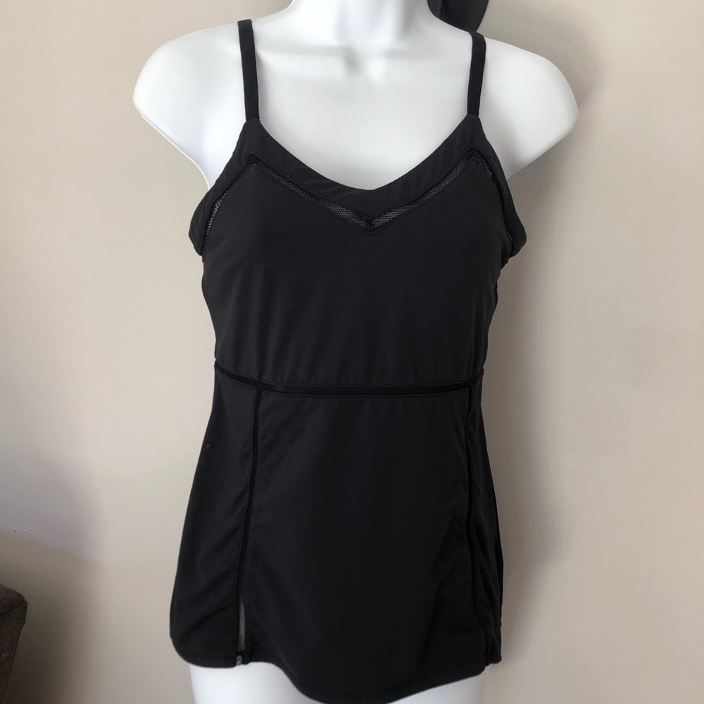 Fabletics black Brooklyn mesh workout tank top - Picture 2 of 7